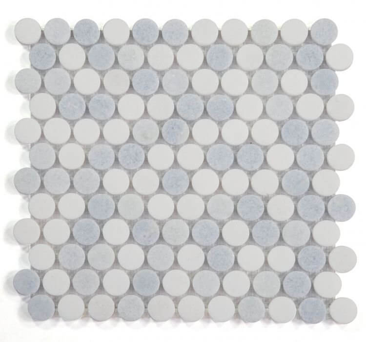 Penny Marble Crystal Ocean 11 x 11.5 - Hey Tiles