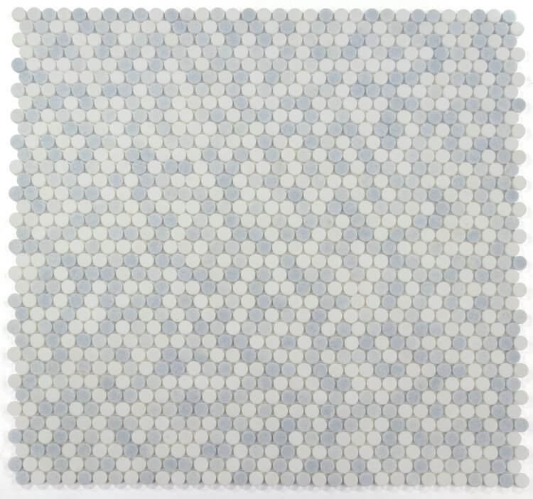 Penny Marble Crystal Ocean 11 x 11.5 - Hey Tiles
