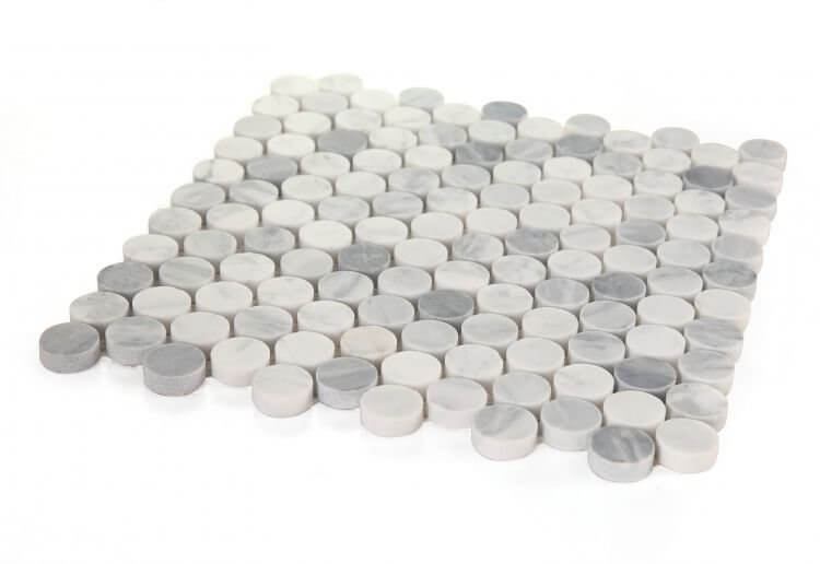 Penny Marble Dusk Honed 11 x 11.75 - Hey Tiles