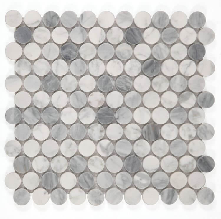 Penny Marble Dusk Honed 11 x 11.75 - Hey Tiles
