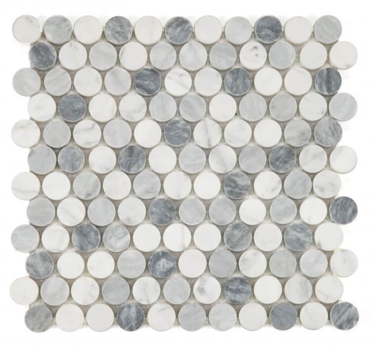 Penny Marble Dusk Polished 11 x 11.75 - Hey Tiles