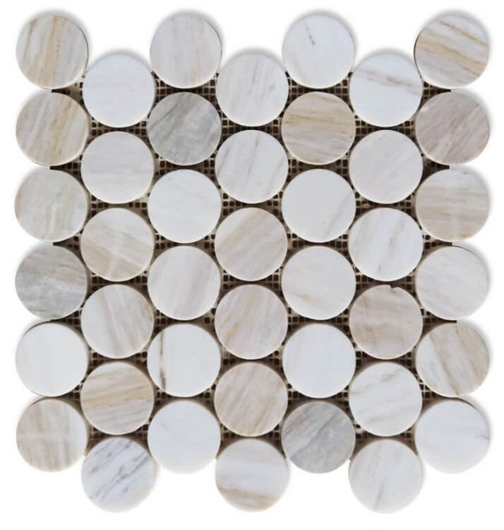 Penny Marble Large Eura Wood Honed 2 x 2 11.75 x 12 - Hey Tiles