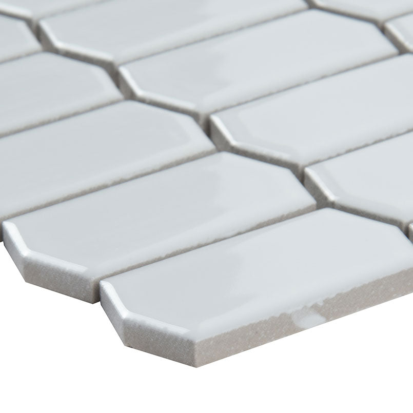 MSI Retro Bianco Picket mosaic edge