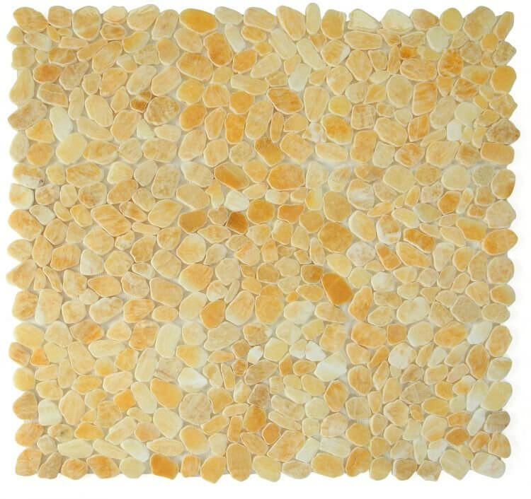 River Stone Honey Onyx 12 x 12 - Hey Tiles
