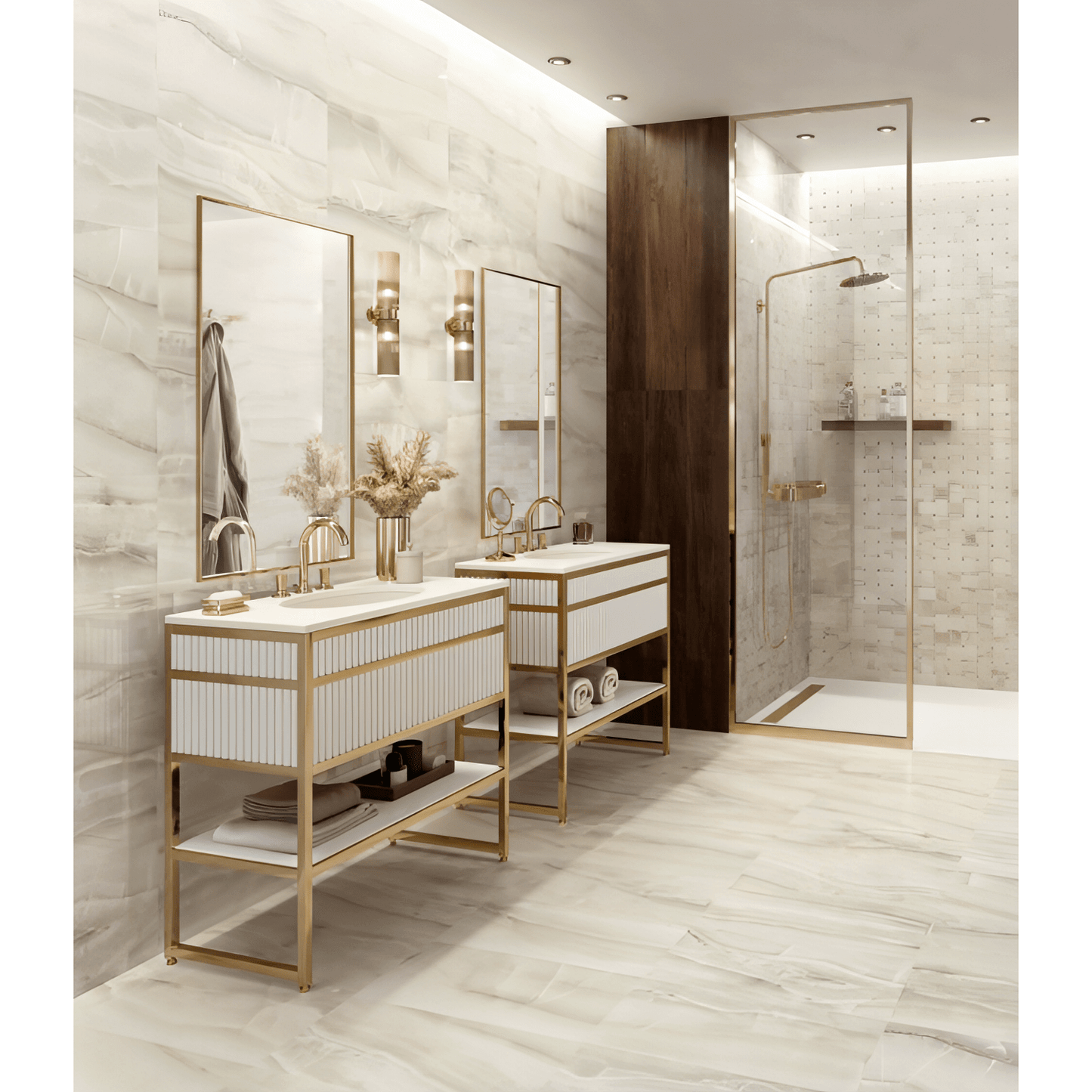 Sant'Agostino Akoya Ivory Polished 12 x 24 - Hey Tiles