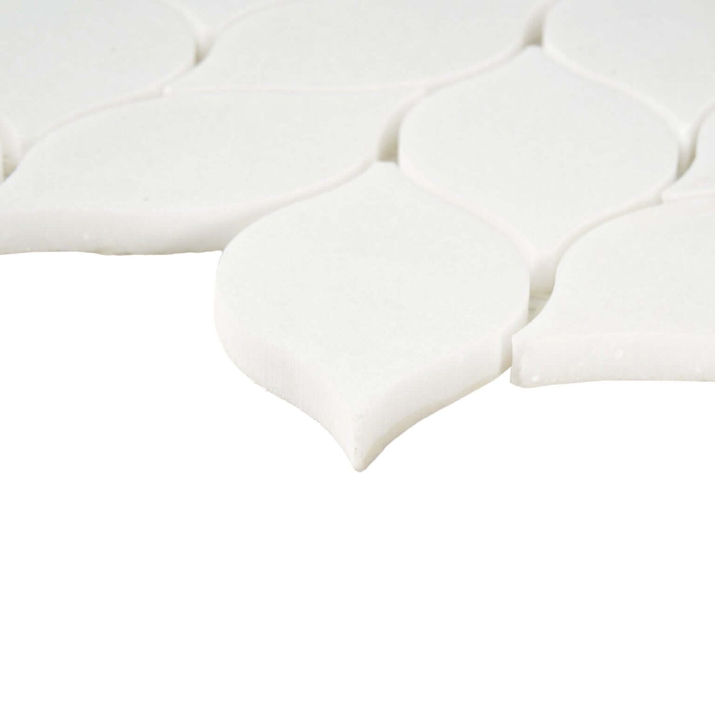Thassos Leaf Motif Marble Mosaic Tile Polished - Hey Tiles