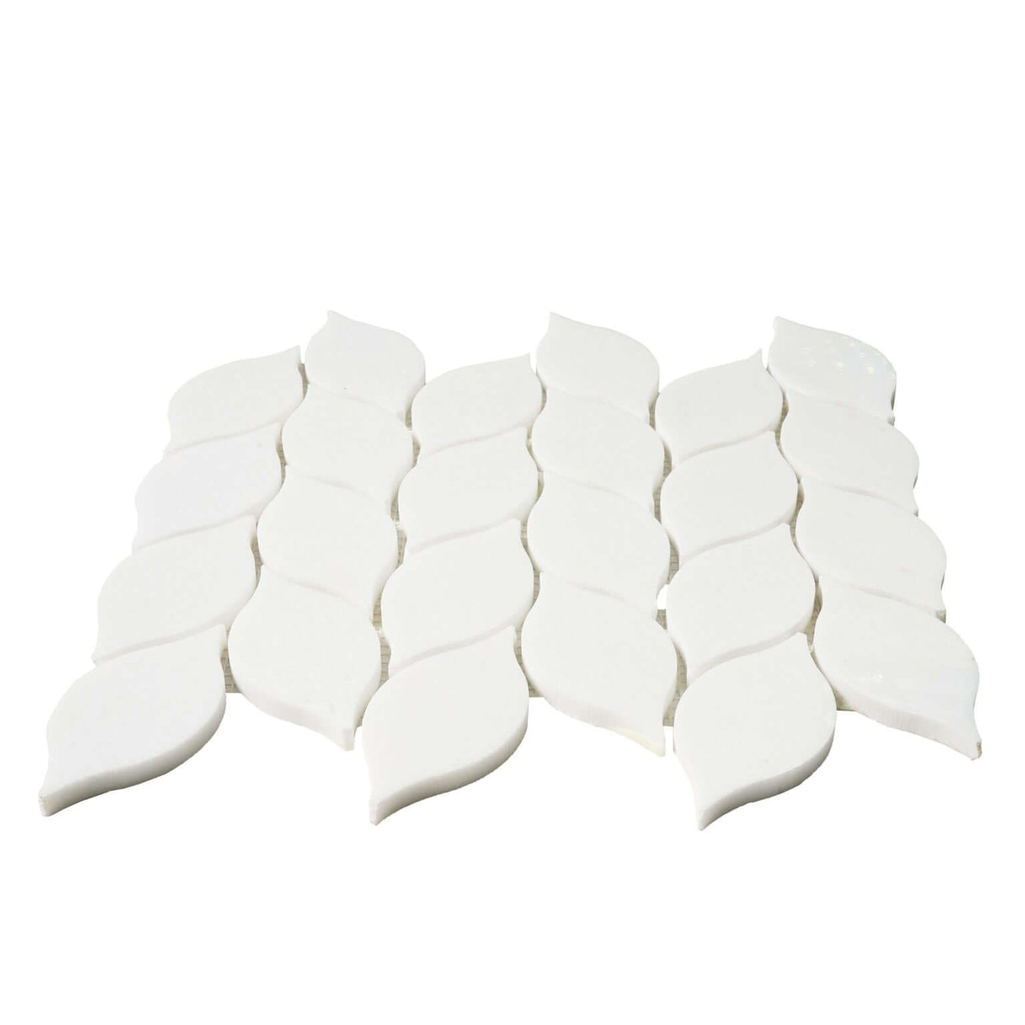 Thassos Leaf Motif Marble Mosaic Tile Polished - Hey Tiles