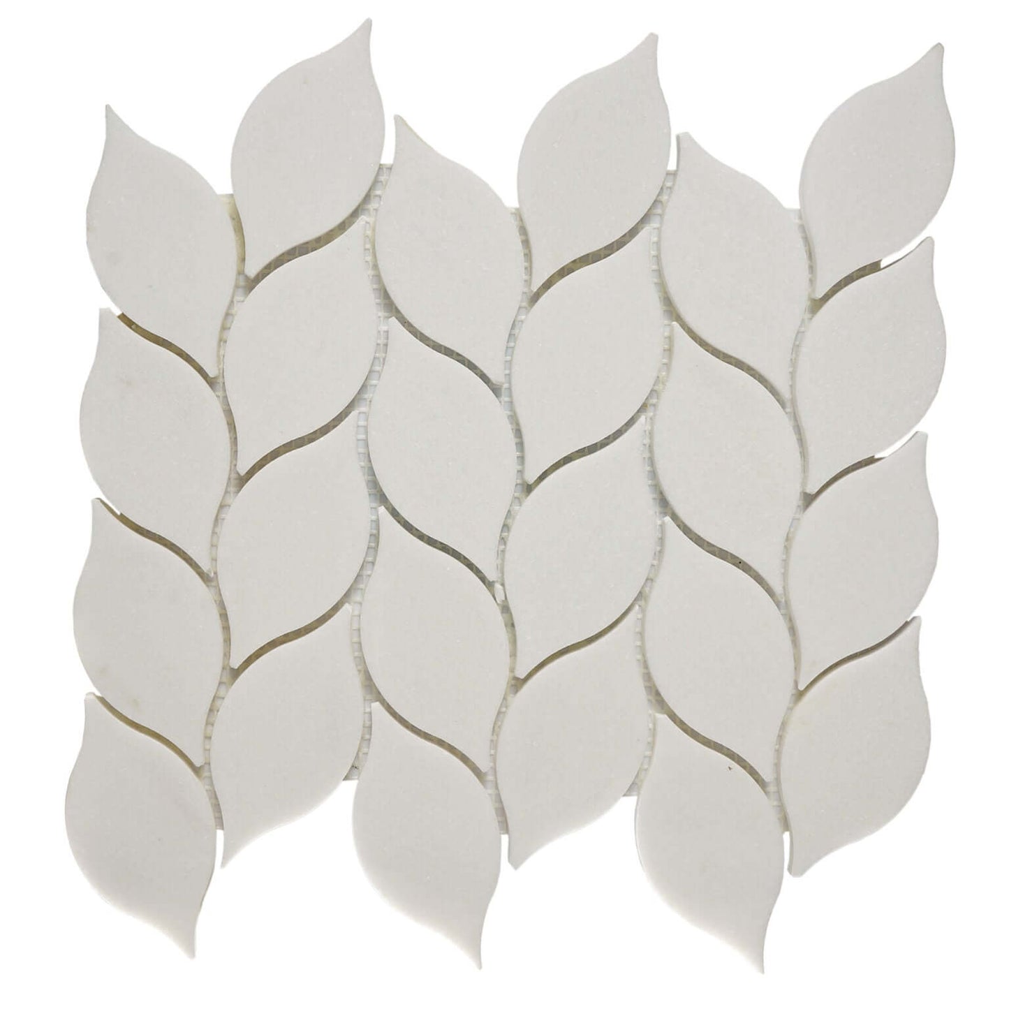 Thassos Leaf Motif Marble Mosaic Tile Polished - Hey Tiles