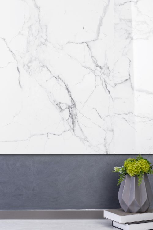 Malaysia Carrara Pre Polished 32 x 32 Marble Laminated Porcelain Tile