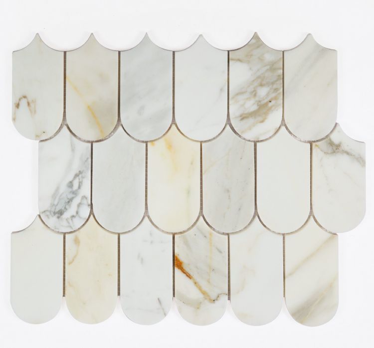 Piano Calacatta Gold Polished 10.25 x 12.5 Mosaic Tile