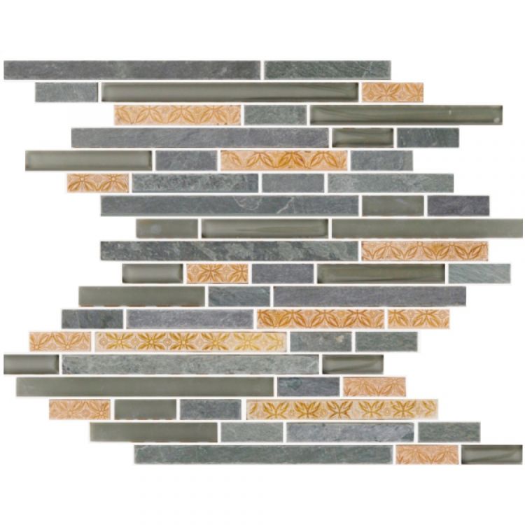 Tk Light Grey Slate 11.5 x 11.75 Mosaic Tile