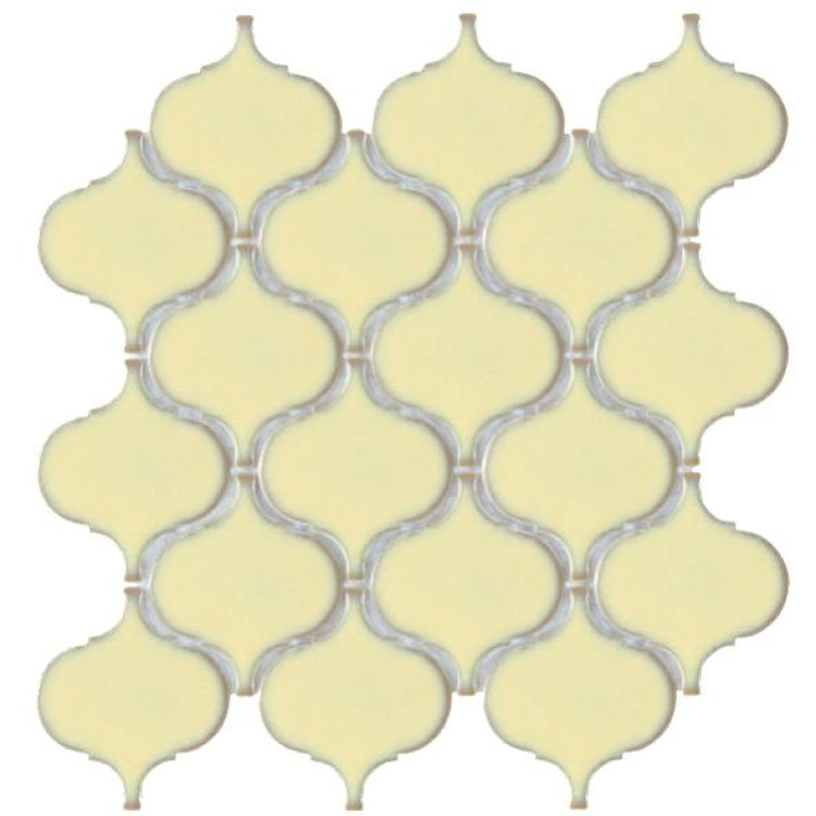 Hulu Ivory 9.75 x 9.75 Mosaic Tile