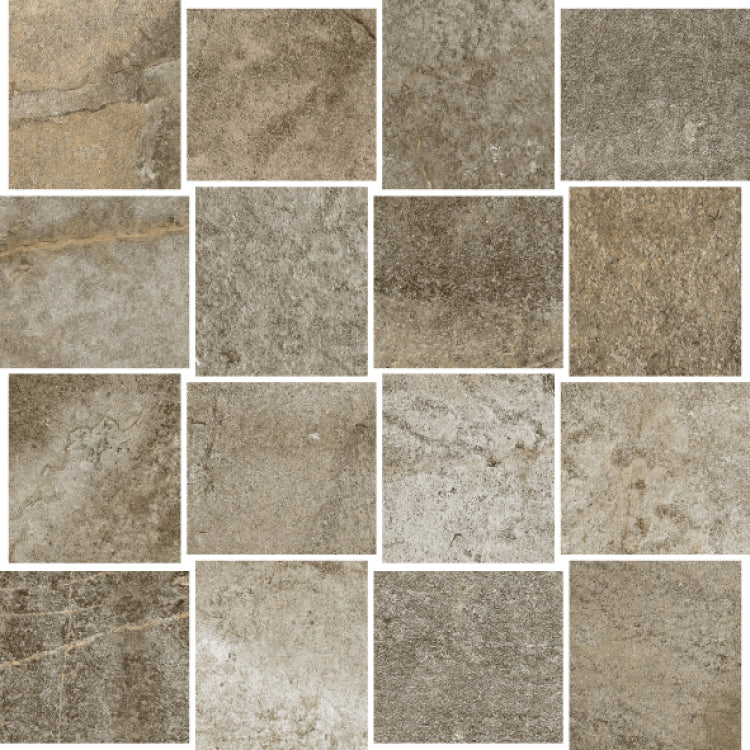 HCL Climb 9 - Noce Mosaico 12 x 12 Italian Porcelain Mosaic