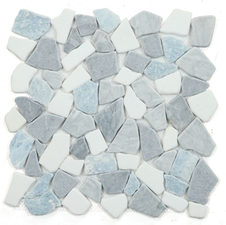 River Stone Blue Ocean 12 x 12 Mosaic Tile