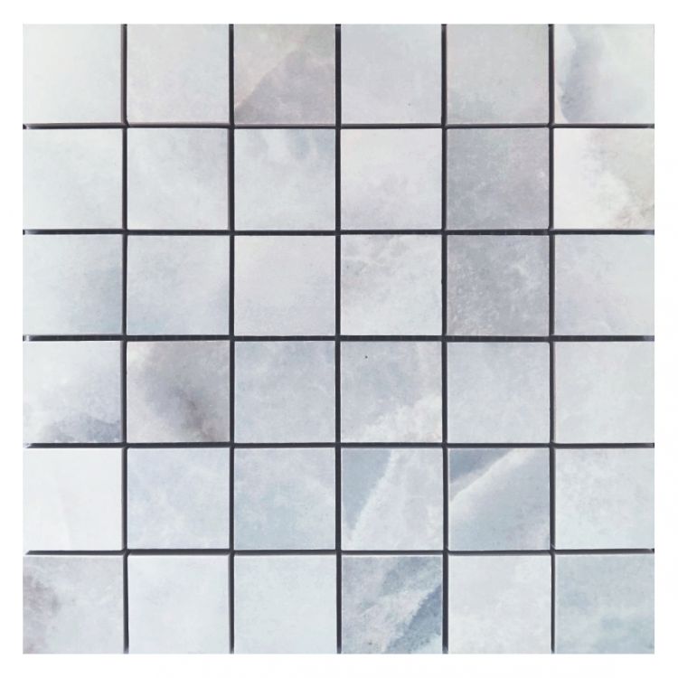 Reves Bleu Matte Mosaic 2 x 2 12 x 12 Italian Porcelain Mosaic