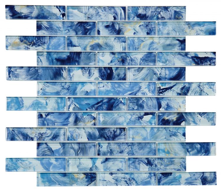 Watercolor Blue 11.75 x 11.75 Mosaic Tile