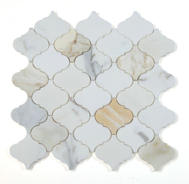 Arabesque Calacatta Gold 12 x 12 Mosaic Tile