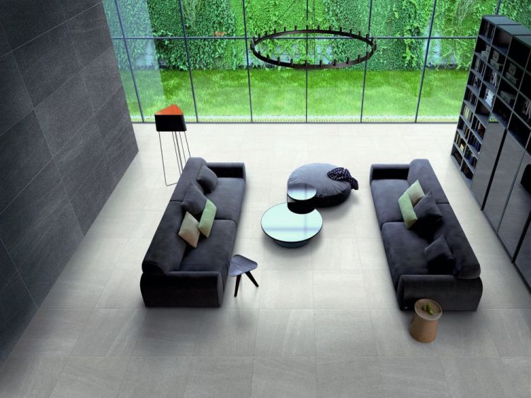 Basalt White Chiseled Grip R11 12 x 24 Italian Porcelain Tile