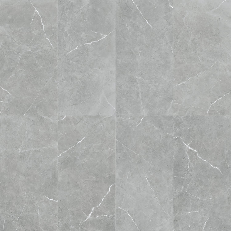 Malaysia Lava Natural Grey Matte 24 x 48 Marble Laminated Porcelain Tile