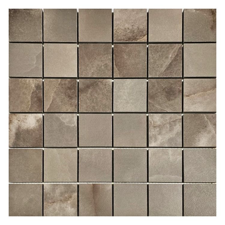 Reves Choco Matte Mosaic 12 x 12 Porcelain Mosaic