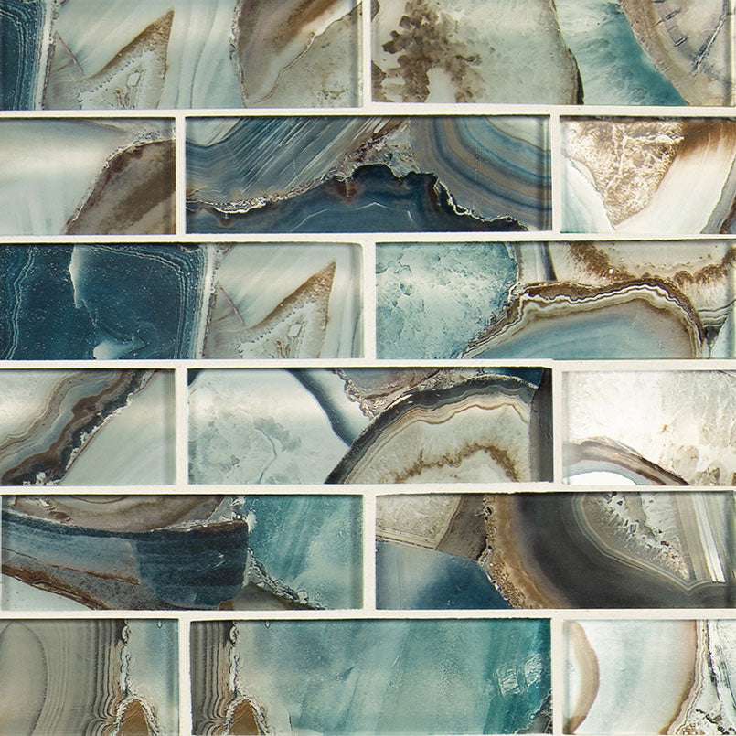 MSI Night Sky 2 x 6 Glass Subway Mosaic Tile
