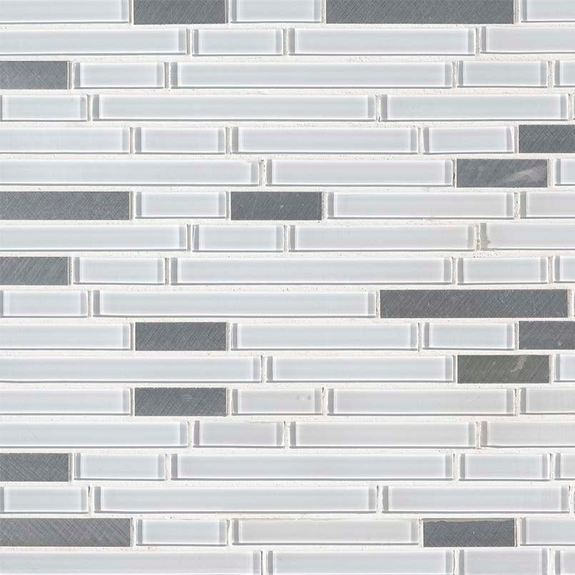MSI Lucid Sky Interlocking Glass & Metal Mosaic Tile