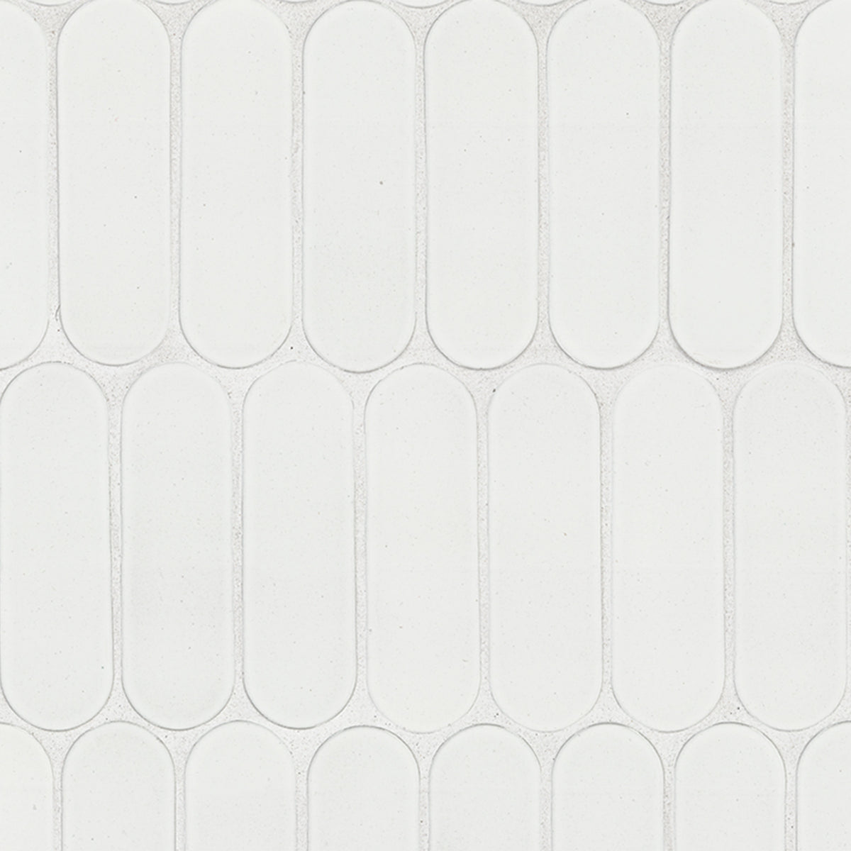 MSI Bianco Glossy Ellipse Glass Mosaic Tile