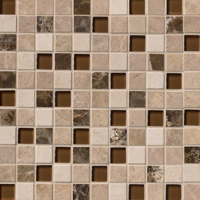 MSI Ibiza Blend 1 x 1 Glass & Stone Mosaic Tile