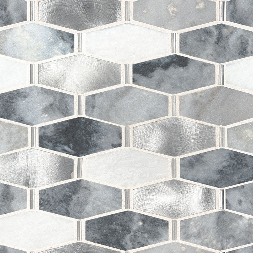 MSI Ankara 12 x 15 Stone & Metal Mosaic Tile