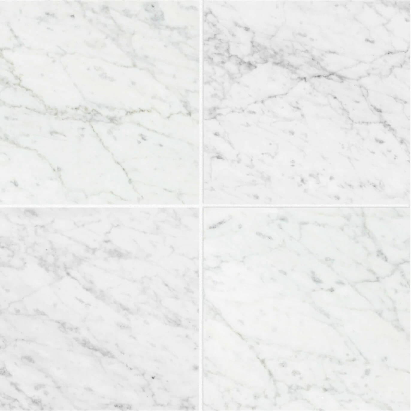 18x18 Italian Carrara White from Italy - Hey Tiles