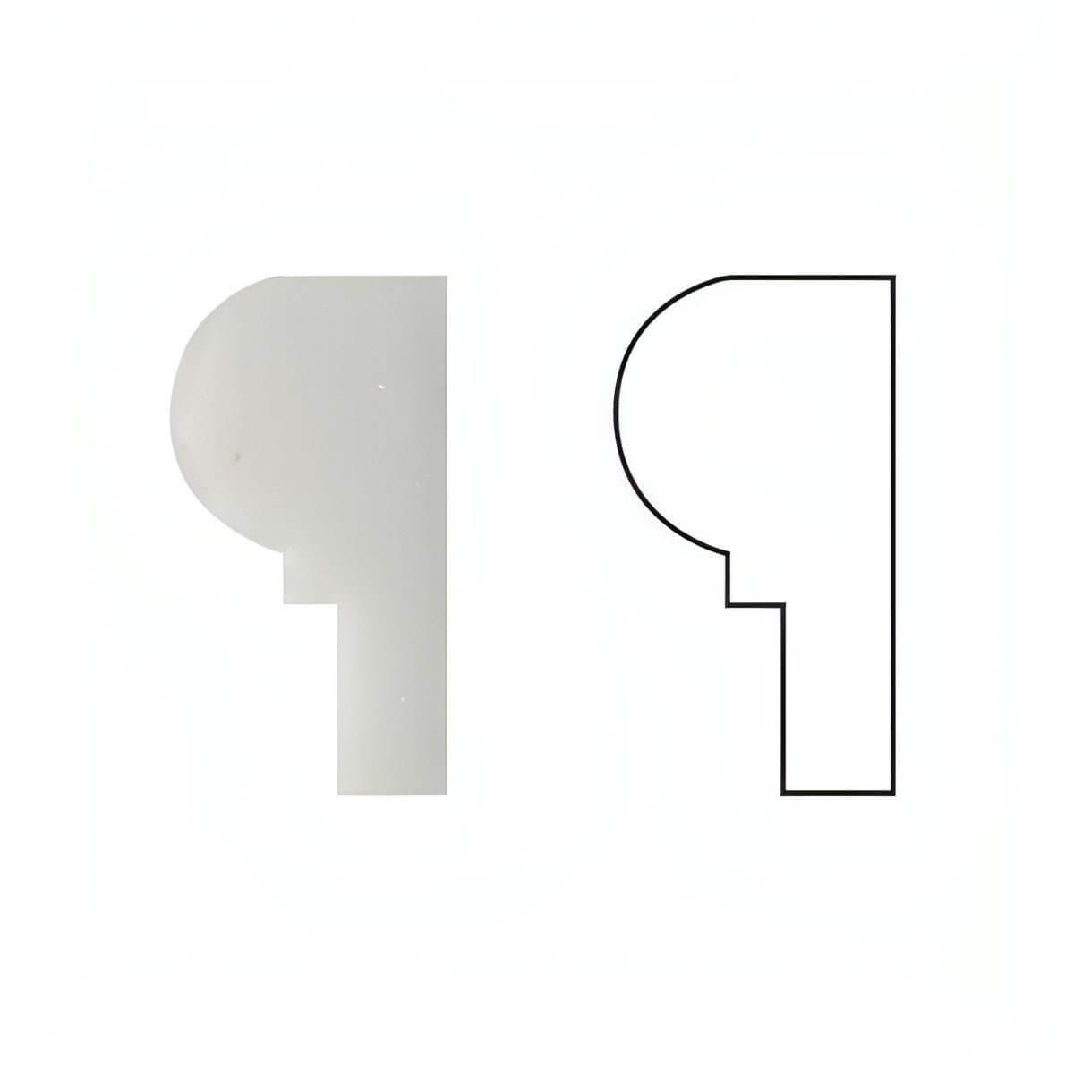 2x12 Calacatta Gold Marble Og - 1 Chair Rail Molding Trim Polished / Honed - Hey Tiles