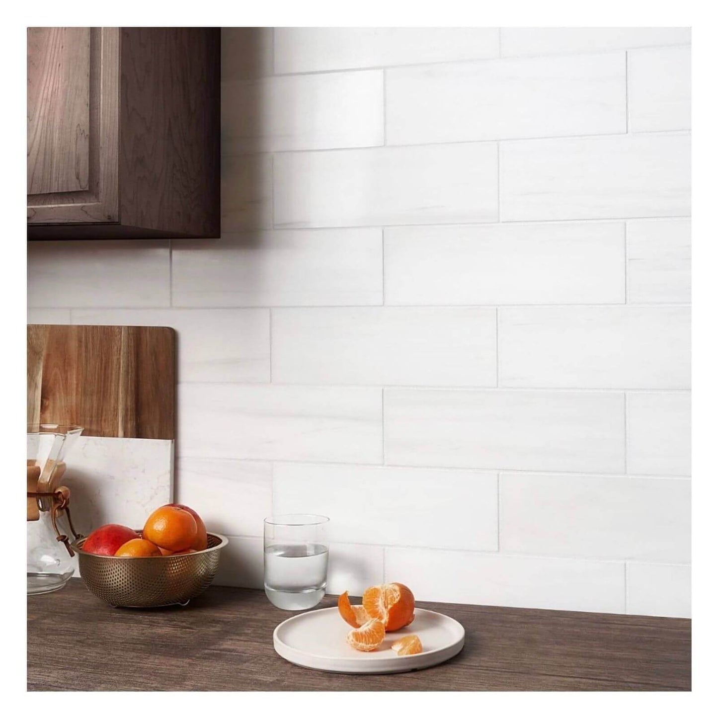 Bianco Dolomite 4" x 12" Honed Marble Subway Tile - Hey Tiles