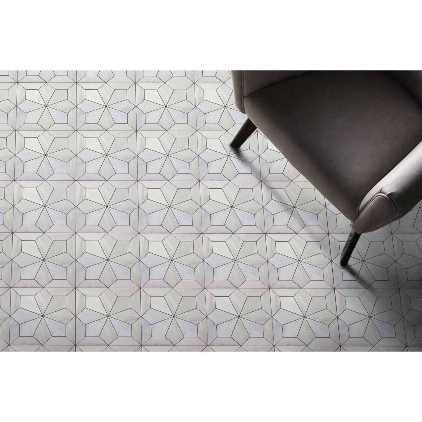 Blomma Honed Marble Mosaic Tile in Grigio - Hey Tiles
