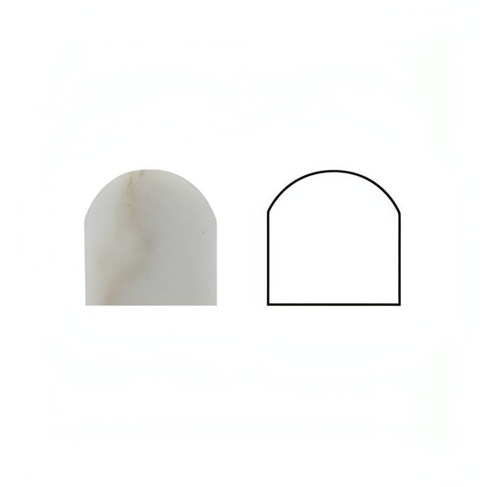 Calacatta Gold Marble 3/4 X 12 Bullnose Liner - Hey Tiles