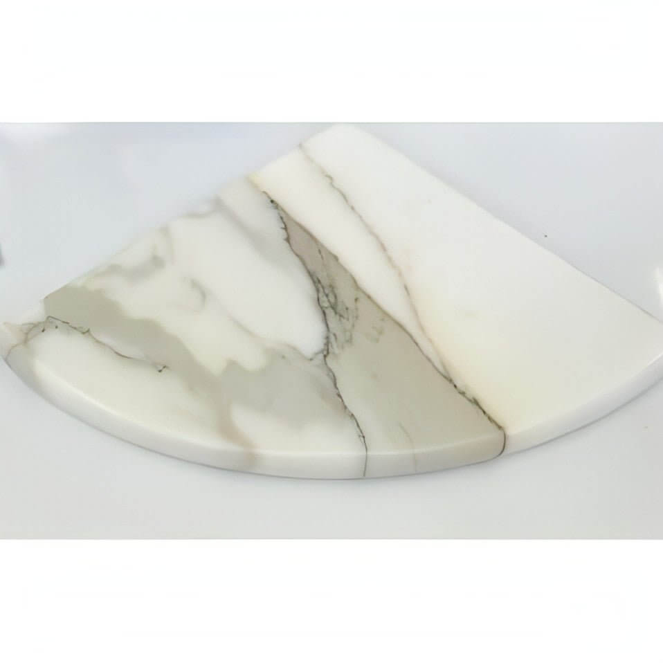 Calacatta Gold Marble Shower Corner Shelf - Hey Tiles