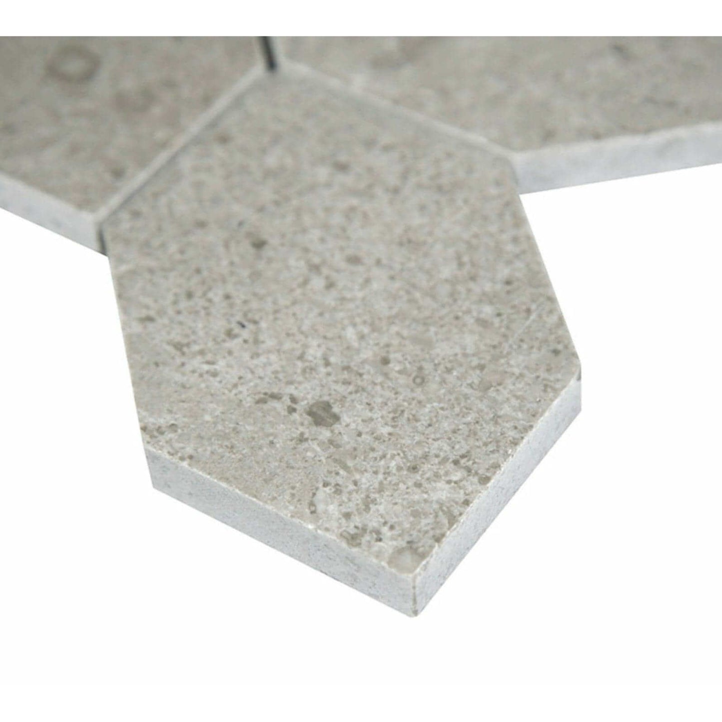 Lilly Pad Mosaic Honed Limestone Mosaic Tile 12.6 x 11.15 - Hey Tiles