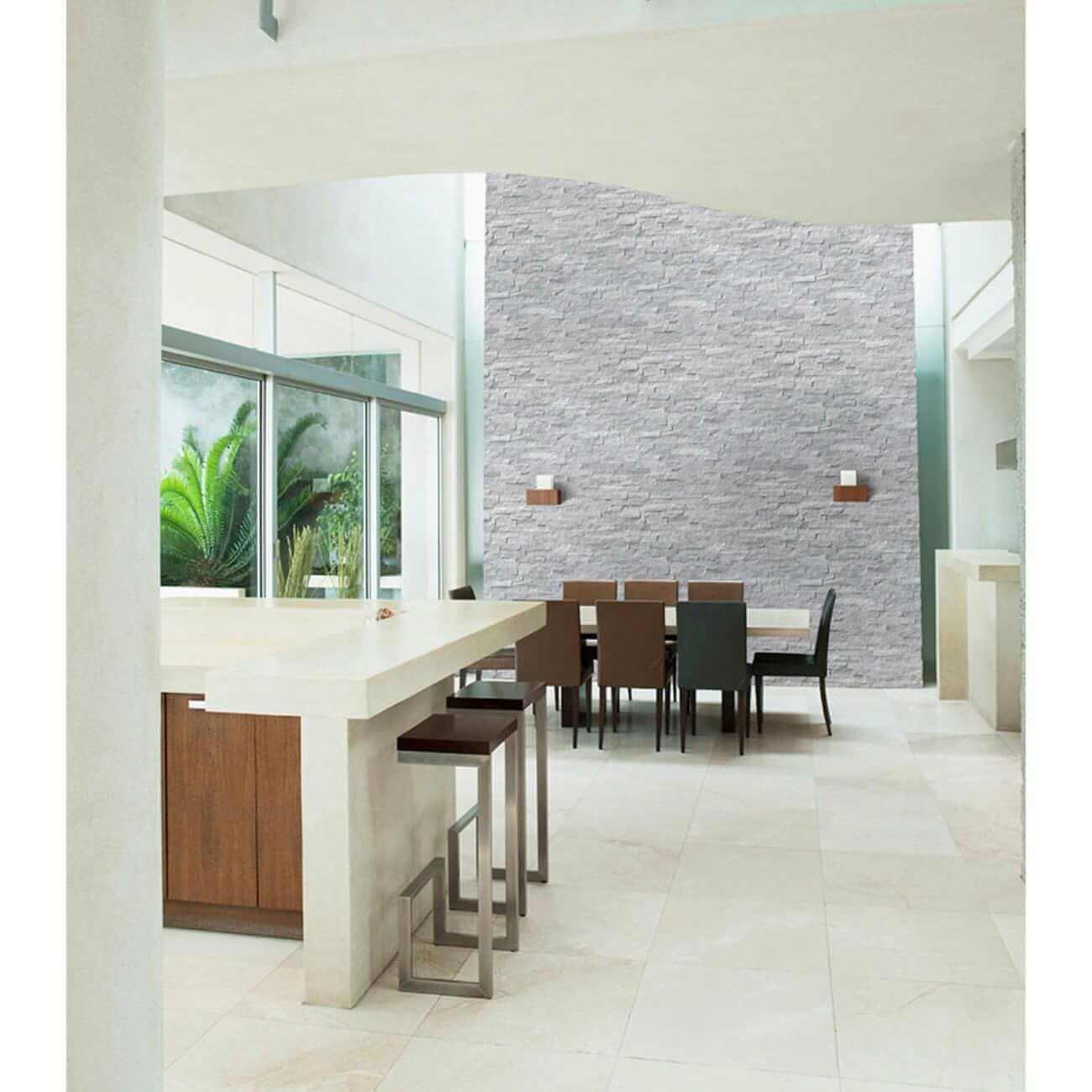 MSI 6x18 Cosmic Gray Stacked Stone Corner Piece - Hey Tiles