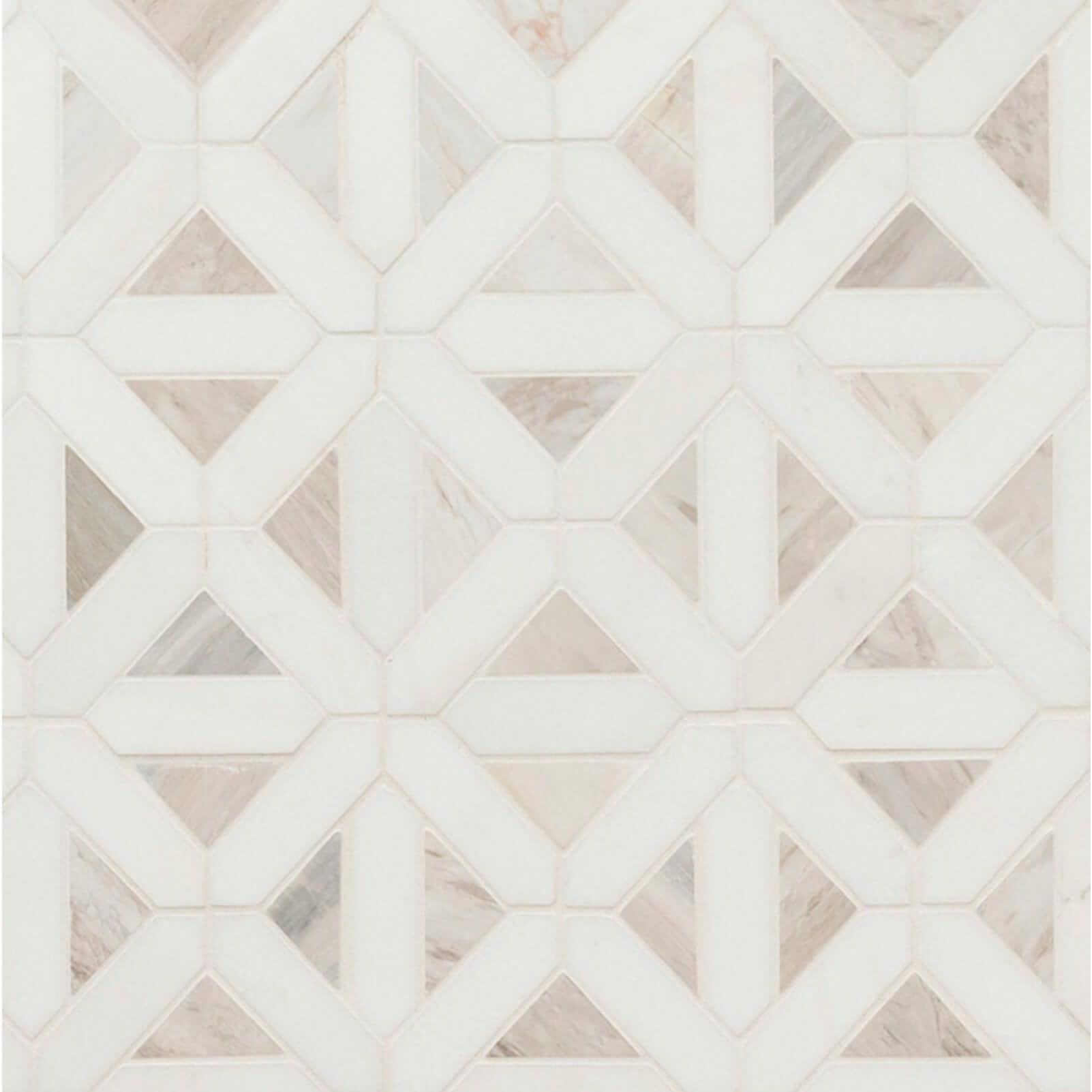 MSI Angora Geometric Pattern Polished Mosaic 12X12 - Hey Tiles