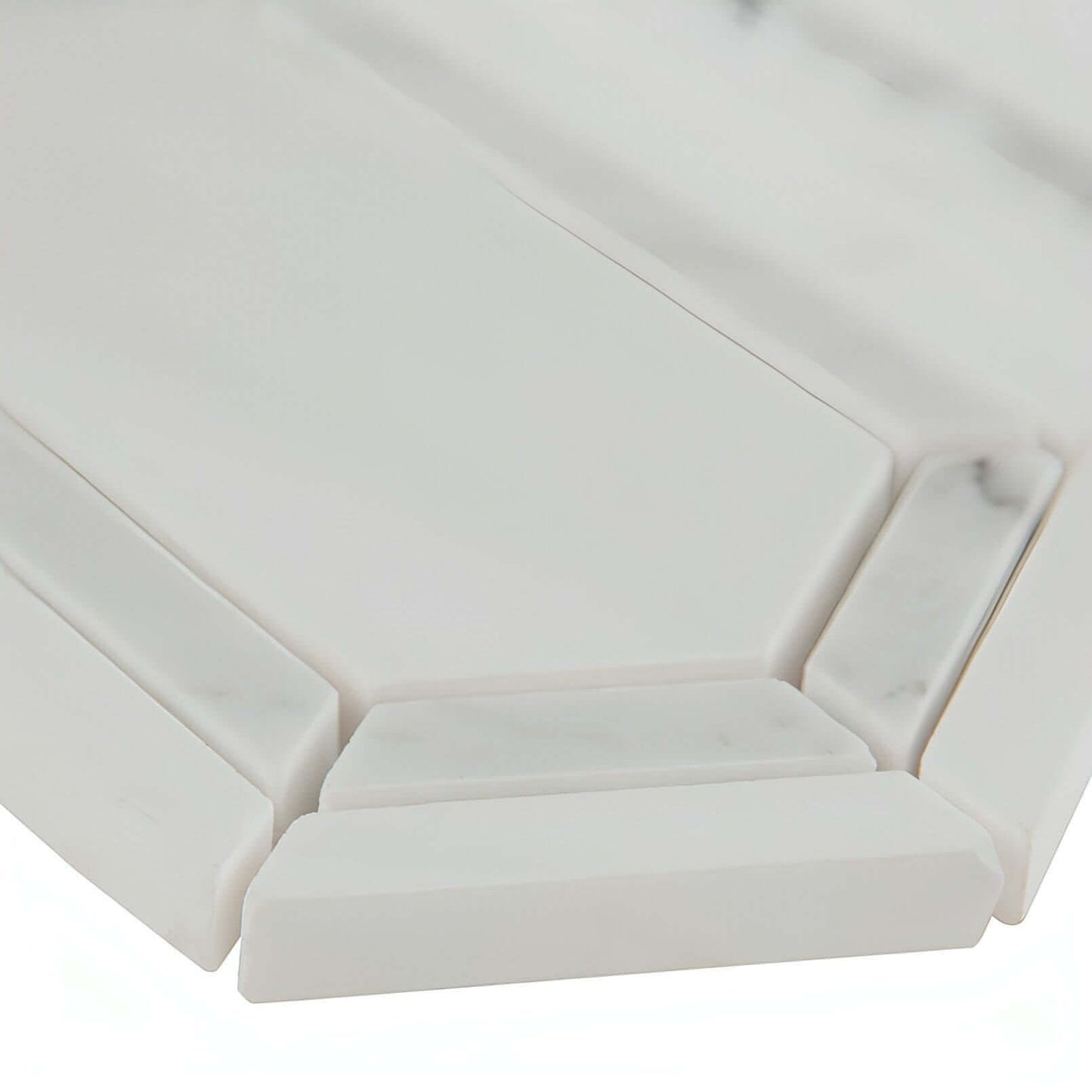 MSI Pavilion Picket 12x12 Polished Bianco Dolomite + Carrara Bianco - Hey Tiles