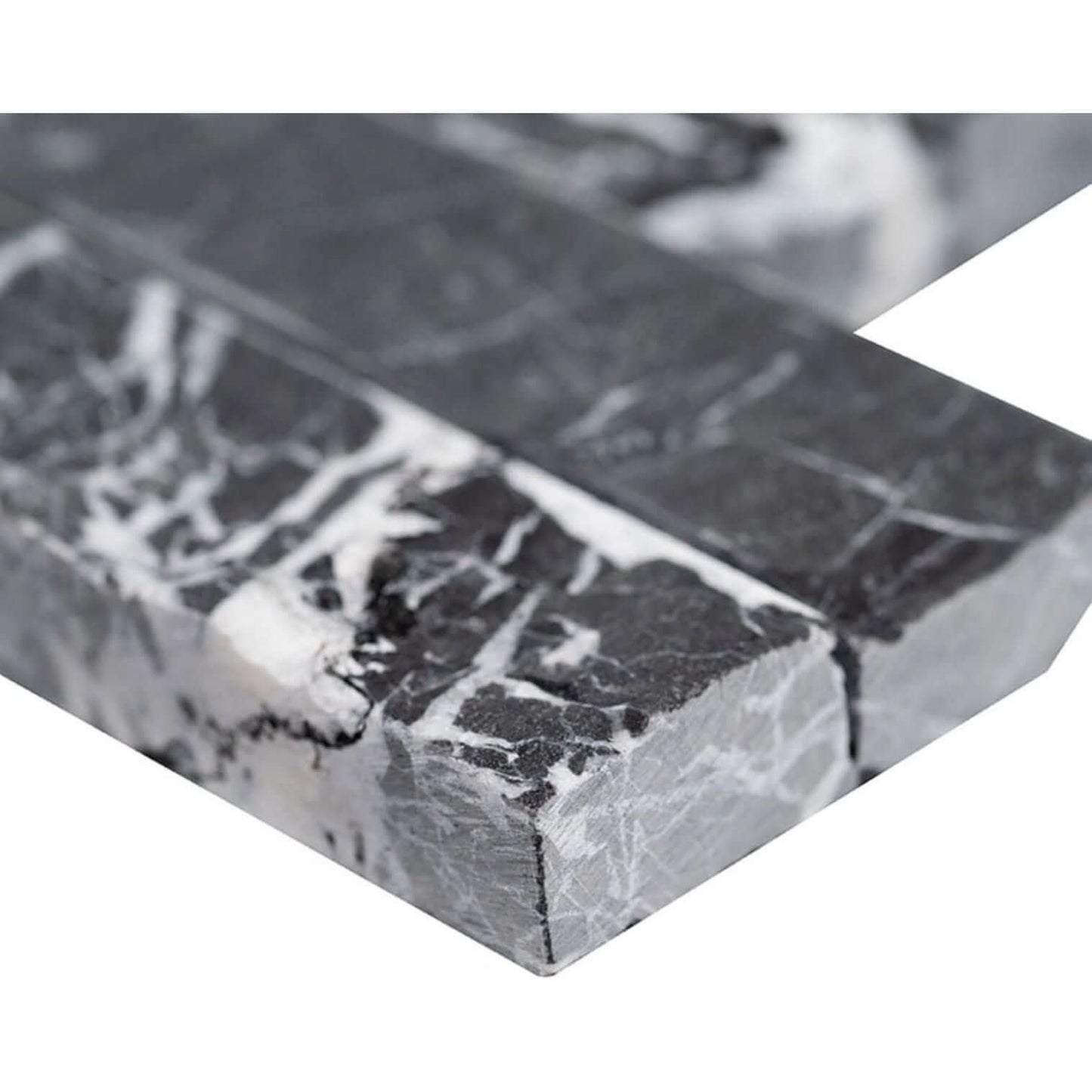 MSI Rockmount 6x24 Nero Marquina Stacked Stone - Hey Tiles