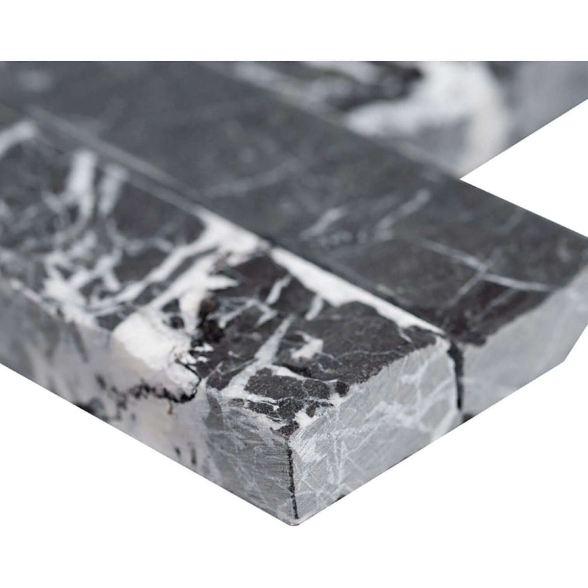MSI Rockmount 6x24 Nero Marquina Stacked Stone - Hey Tiles