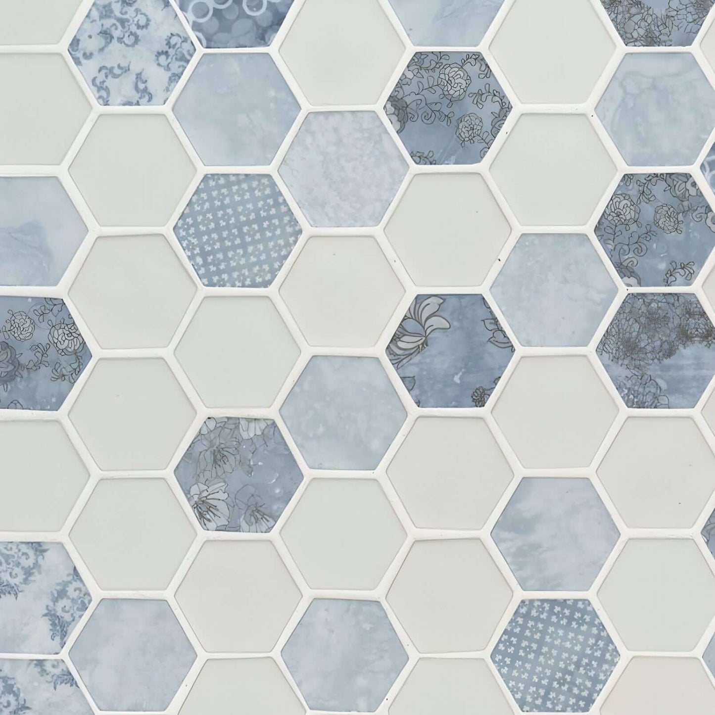 Vista Azul Hexagon 6mm 12.76” 11.02” - Hey Tiles
