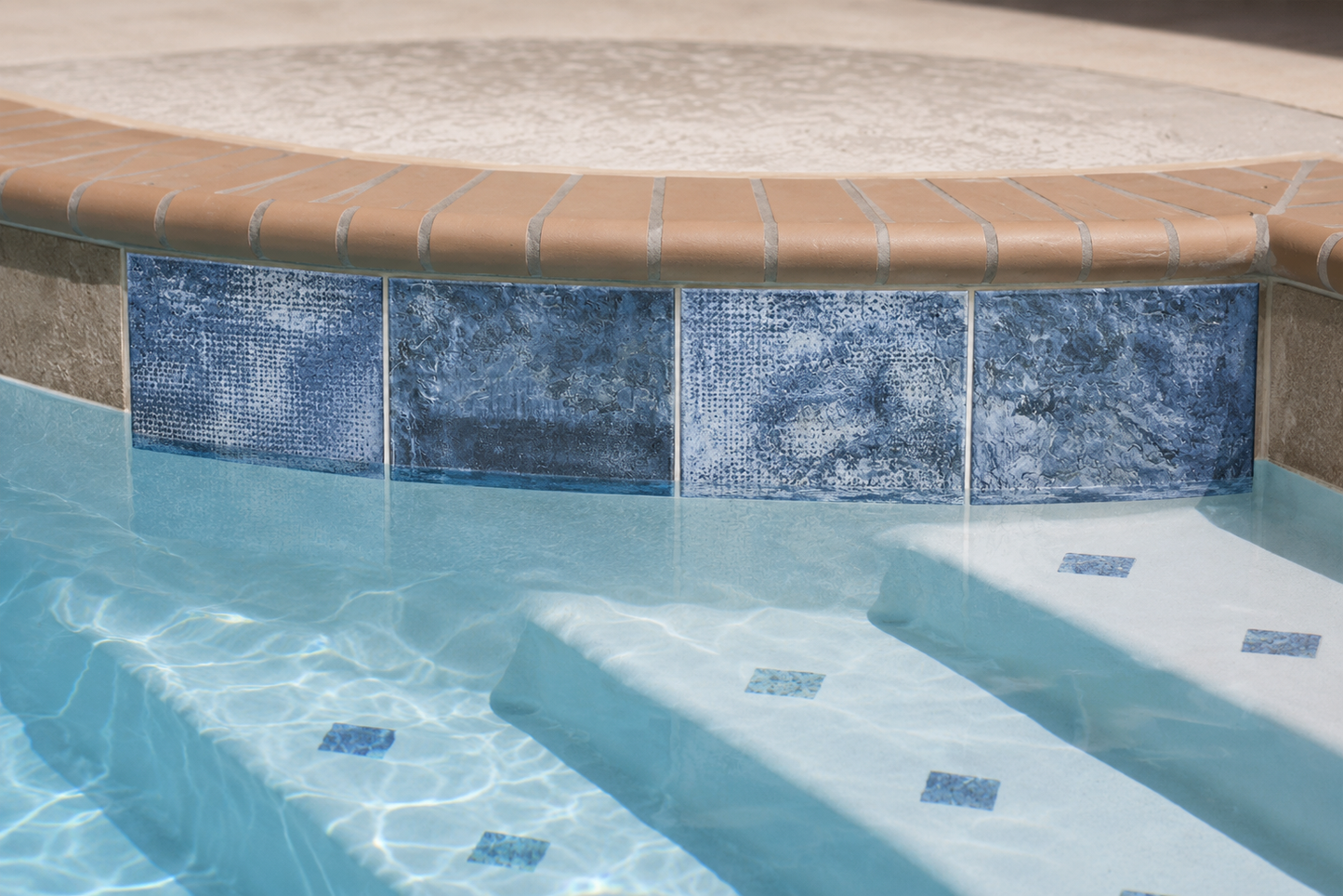 Fujiwa Net Series: 6" x 6" Atlantis Glazed Porcelain Pool Tile