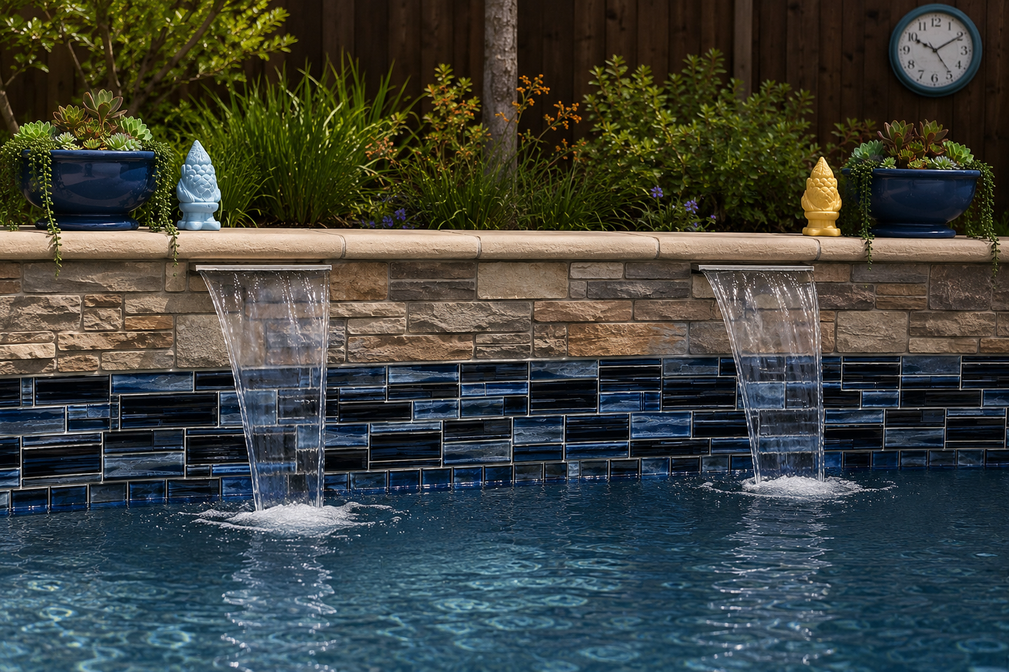 Fujiwa Omega Series: Dark Moon Glossy Porcelain Pool Tile