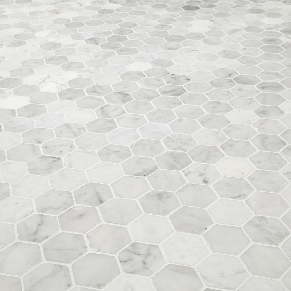 MSI Carrara White 2 in. Hexagon Polished Marble Mosaic Tile