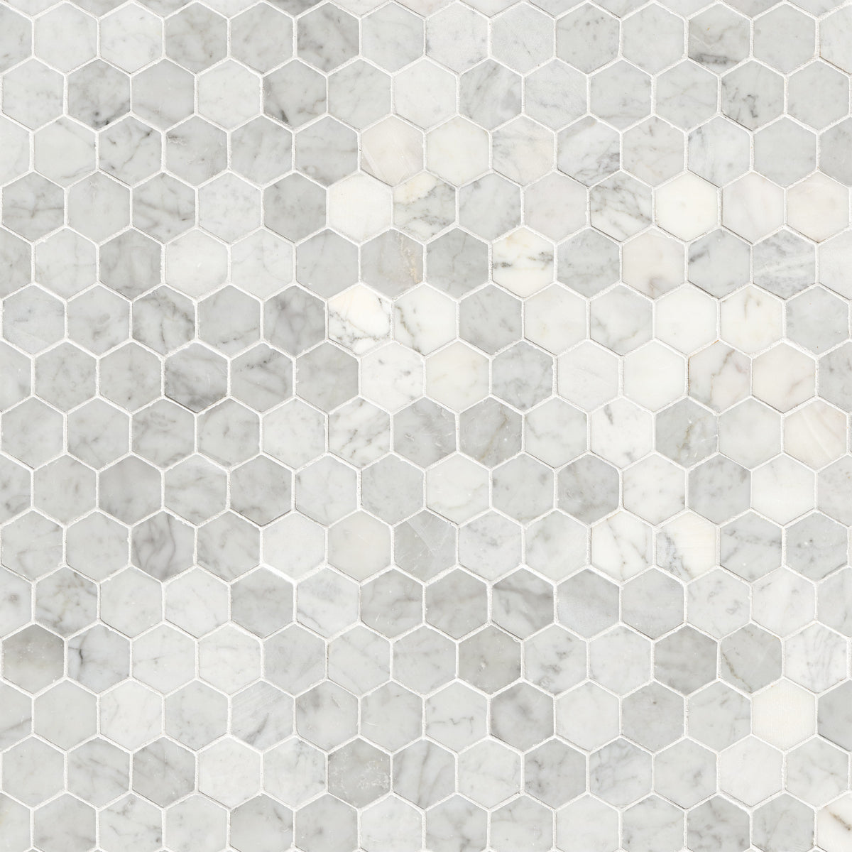 MSI Carrara White 2 in. Hexagon Polished Marble Mosaic Tile
