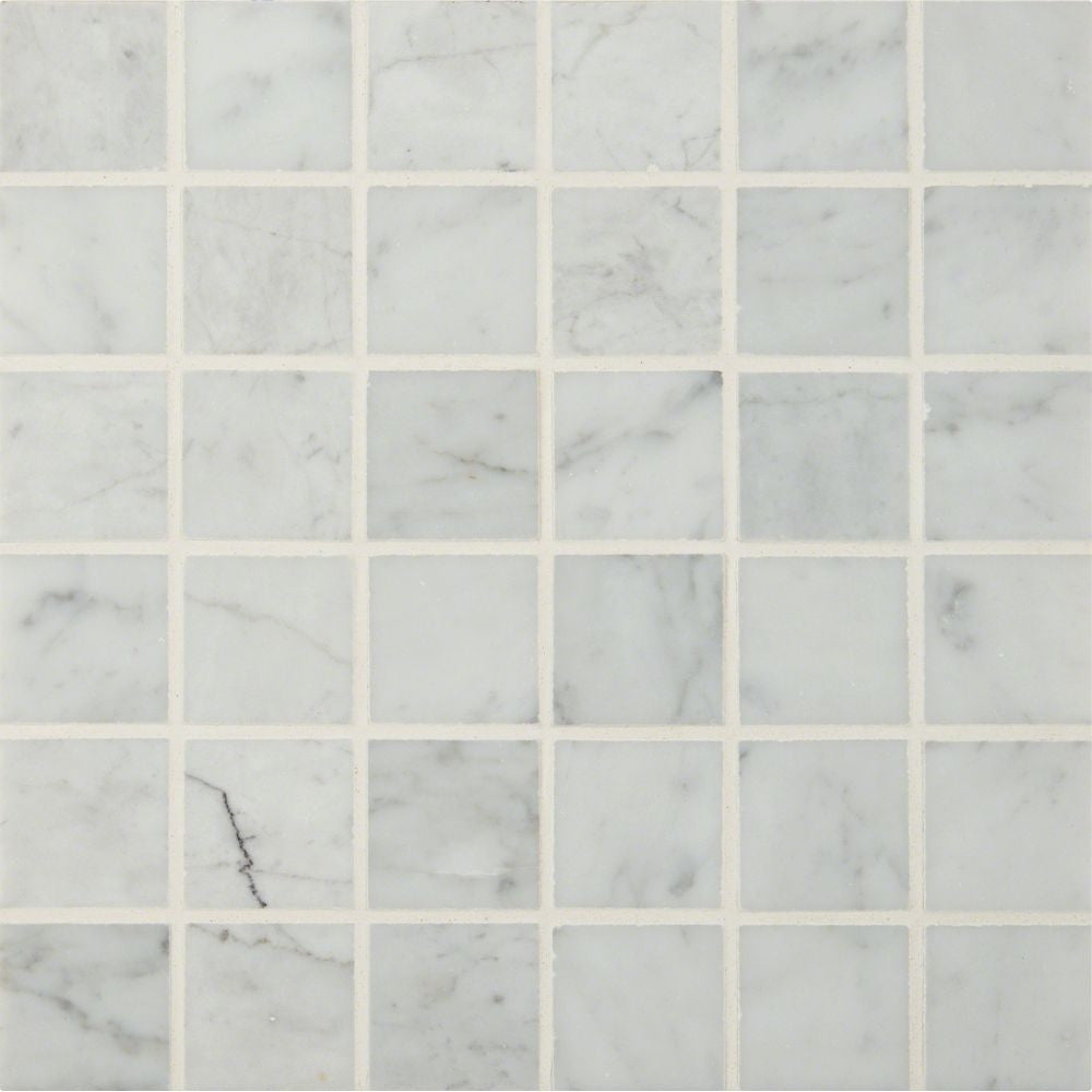 MSI Carrara White 2 x 2 Polished Marble Mosaic Tile