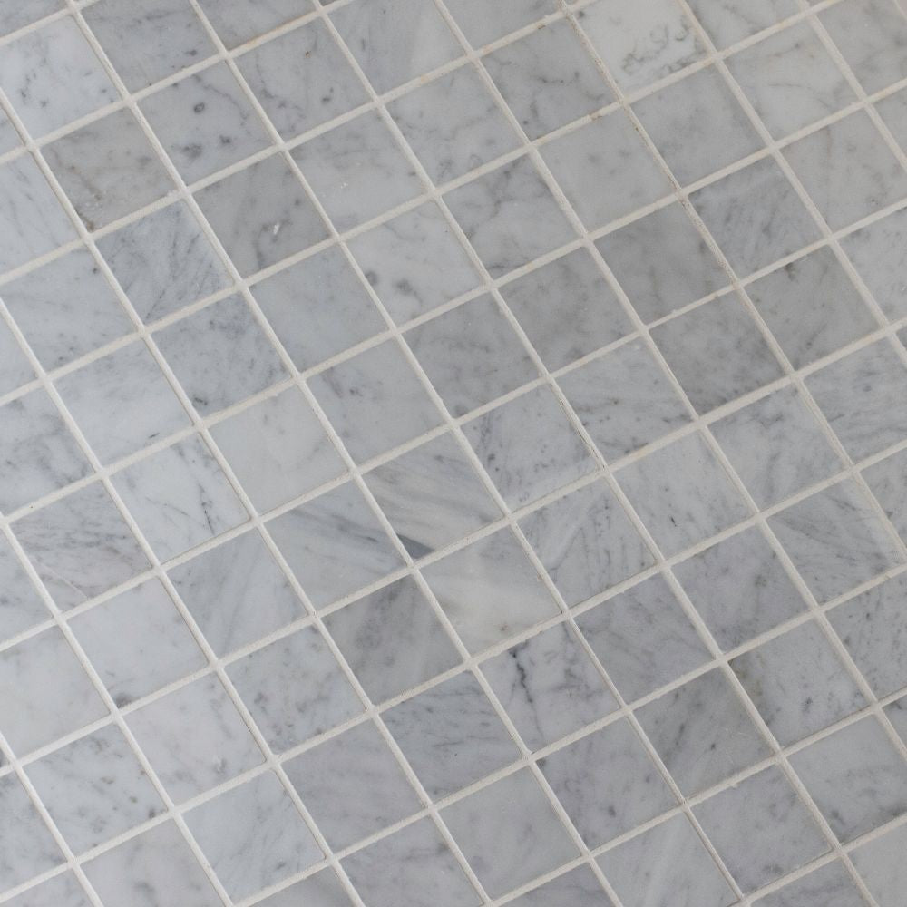 MSI Carrara White 2 x 2 Polished Marble Mosaic Tile