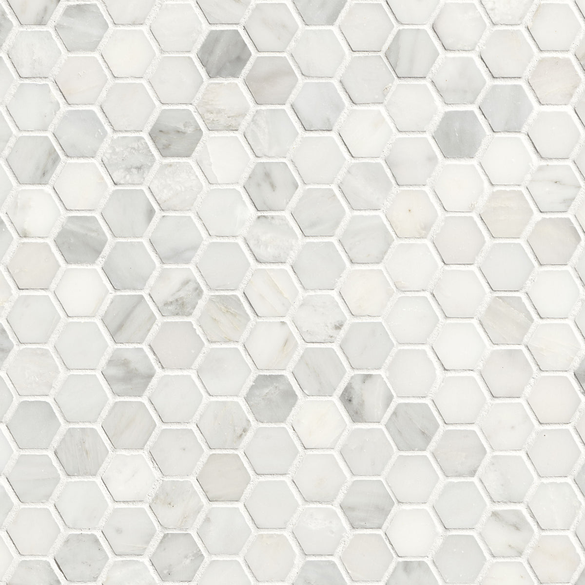 MSI Arabescato Carrara 1 in. Hexagon Honed Marble Mosaic Tile