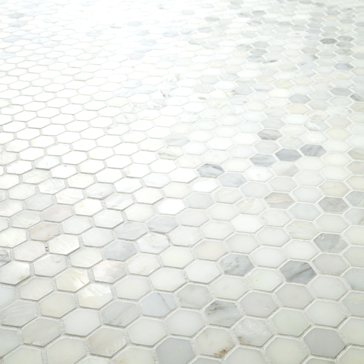 MSI Arabescato Carrara 1 in. Hexagon Honed Marble Mosaic Tile